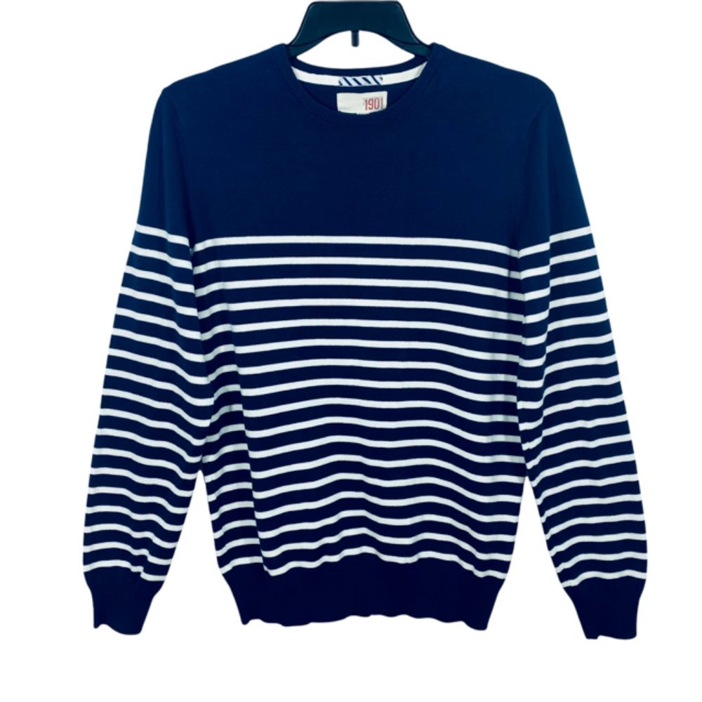 1901 Nordstrom Navy/White Nautical Stripe Sweater - XL - NWT